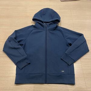 ユニクロドライストレッチジップアップパーカキッズ150フーディー小学生スクールUNIQLO