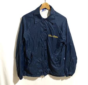 ■90s 90年代 ビンテージ Champion チャンピオン 青タグ Notre Dame ノートルダム ナイロン コーチジャケット 古着 アメカジ サイズS■