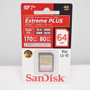 新品　サンディスク SDSDXWH-064G-JNJIP Extreme PLUS SDXC UHS-Iカード 64GB