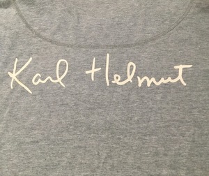 古着 ヴィンテージ Karl Helmut カールヘルム size Lくらい ヘンリーネック Tシャツ 灰/グレイ 