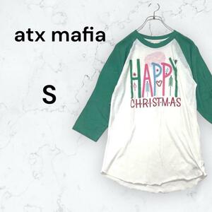 新品未使用＊atx mafia＊ラグランスリーブTシャツ ロンT ロゴ S ユニセックス