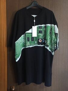 黒48新品46%off メゾンマルジェラ オーバーサイズ Motherboard Tシャツ 半袖 カットソー 20SS 48 M Maison Margiela 10 メンズ ブラック