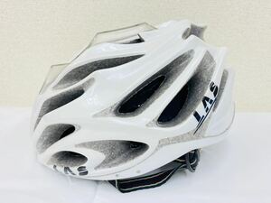 ★LAS★ヘルメット★ロードバイク★中古★サイズ54-59★白★自転車★