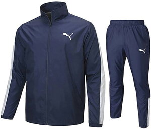 ★プーマ PUMA 新品 メンズ 高機能 防風 裏起毛 ウインドブレーカー ジャケット パンツ 上下セット XLサイズ[SET846085-02-XL] 五 参★QWER