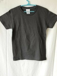 【キッズ】無地Tシャツ/アウトレット/130/セメント