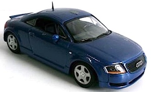 Ж MINICHAMPS 1/43 初代 アウディ Audi TT Coupe 8N 1998 ウイング付 ブルー Blue ミニチャンプス 塗装アレハゲ! 車体のみ! カスタムに!Ж