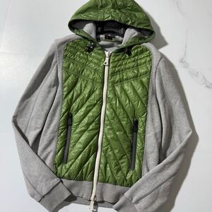 定価15万!!!別格ラグジュアリー!!!【モンクレール MONCLER】「GRENOBLE」極上ダウン!!! スウェット 切り替え ジャケット ジップパーカー M