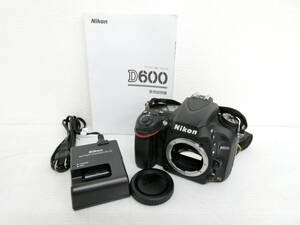 【Nikon/ニコン】辰⑤114//美品 Nikon D600 説明書/バッテリー付属★SO