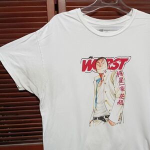 1スタ 再落無し AIGY 白 アニメ Tシャツ ワースト クローズ ヤンキー 漫画 - 90s 00s ビンテージ アメリカ 古着 卸 仕入れ