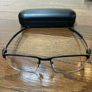 1円　オークリー　OAKLEY メガネ　メガネフレーム 眼鏡 TITANIUM チタン ケース付 No.11-002-1