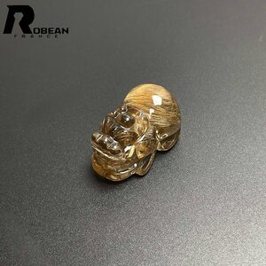 上級 EU製 定価19万円★ROBEAN・極!極満針ルチルクォーツ・貔貅★パワーストーン 天然石 綺麗 金運 お守り 33.4*19.1*17.1mm M905706