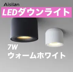 LEDダウンライト 直付け ホワイト 7W ウォームホワイト モダン 照明