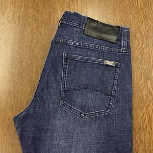 【FI271】ARMANI EXCHANGE 32R 色落ち加工 ジーンズ デニムパンツ ストレッチ生地 裾再現仕上げ ブランド古着 アルマーニ 送料無料