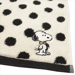 新品★PEANUTS★SNOOPY★ジャガードハンカチタオル★モノトーン ドット小★スヌーピー