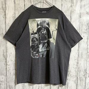 STARWARS スターウォーズ ダースベイダー ムービーTシャツ チャコールグレー XL ビッグサイズ US古着 アメカジ HTK3681