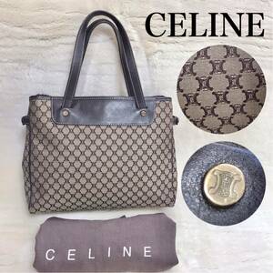 CELINE トリオンフ マカダム柄 トートバッグ ジャガード レザー 総柄 セリーヌ ハンドバッグ