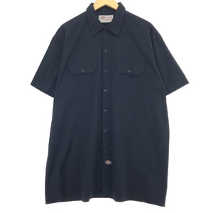 古着 ディッキーズ Dickies 半袖 ワークシャツ メンズXL /eaa451977 【SS2409_50%】