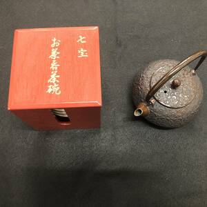 ♯1671 七宝　お茶のみ碗6客　鉄瓶つき