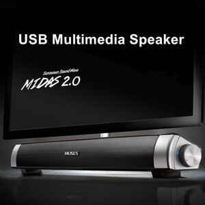 Y2397：Usb 有線スピーカー サウンドバー ポータブル ハイファイ 低音ステレオ サウンドバー aux pc用マイク ホームシアター