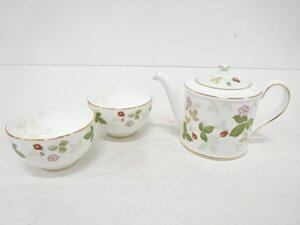 ys7268510; 宗sou WEDGWOOD　ウエッジウッド　ワイルドストロベリー　ティーセット【道】