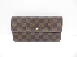 LOUIS VUITTON ルイ・ヴィトン ダミエ ポルトフォイユ・サラ N61734 財布 △WP2353