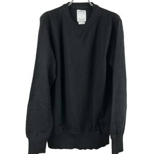 VISVIM(ビズビム) Comfort Size Wool Sweat Knit Longsleeve T Shirt (black)