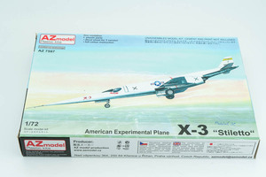 AZモデル 1/72 アメリカ空軍 超音速実験機　 X-3 スティレット　内袋未開封未組立　プラモデル
