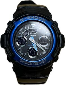 CASIO G-SHOCK AW-591-2AJF コックピットモデル　反転液晶 人気カラー ブルー アナデジ