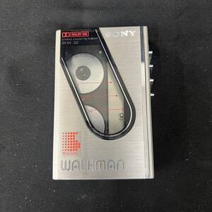 【動作未確認】SONY ソニー WALKMAN ウォークマン STEREO CASSETTE PLAYER ポータブル カセットプレーヤー WM-30 シルバー 本体