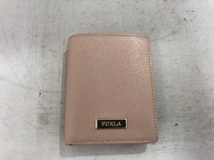 【FURLA】フルラ　二つ折り財布　ピンクベ－ジュ　レザー　ＳＹ０２－ＦＦＩ