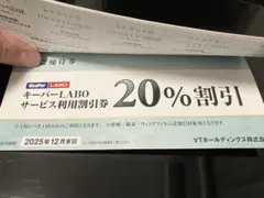 20%割引　キーパーLABO キーパー技研　VTホールディングス　株主優待