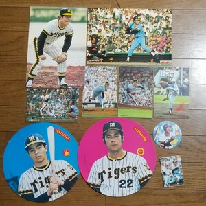 昭和 山勝 他 野球 ブロマイド カード 阪神タイガース 10枚 掛布 田淵 藤田 江本 山本 古沢(検) 長嶋茂雄 王貞治 BBM 90周年 メンコ 優勝