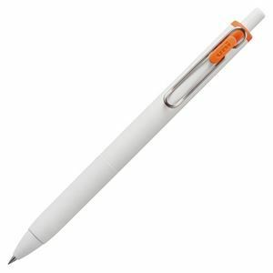 【新品】（まとめ）三菱鉛筆 ゲルインクボールペン ユニボール ワン 0.5mm オレンジ （軸色：オフホワイト） UMNS05.4 1セット（10本）
