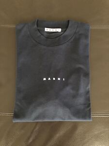 MARNI マルニ ロゴTシャツ ネイビー 半袖 カットソー Tシャツ サイズ38 新品 タグほつれアリ