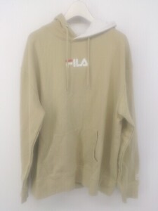 ◇ FILA フィラ 長袖 パーカー サイズL ベージュ系 メンズ P