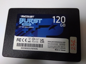 ■ SSD ■ 120GB （234時間）　正常判定　Patriot BURST ELITE　送料無料