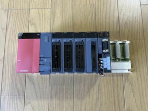 MITSUBISHI 三菱電機 PLC シーケンサ Q38B Q61P-A1 Q00UCPU QX42 QY42P QY41P QJ71C24 8点セット。