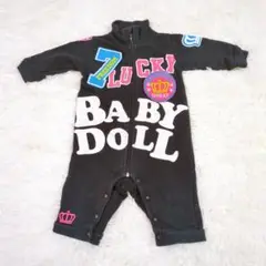 BABY DOLL 黒ロンパース 7 FREEDOM刺繍付き