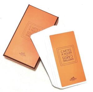 良品 HERMES エルメス アレンジカード ノッティングカード オレンジ