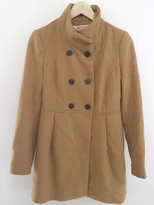 ◇ ◎ ZARA TRAFALUC OUTERWEAR DIVISION スタンドカラー 長袖 コート サイズEUR S USA S MEX 26 キャメル レディース P