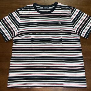 【BURBERRY／バーバリー】半袖Tシャツ　160㎝　ボーダー柄　ホースマーク　中古　