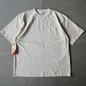 未使用品 CAMBER ８oz マックスウエイトコットン クルーネックTシャツ ナチュラル 表記X-LARGE USA製/キャンバーヘビーウェイトXL生成り