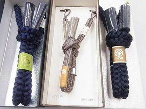 平和屋2■和装小物　男性羽織紐3点　丸組・冠組　逸品　未使用　DAAB6611zzz