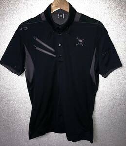 OAKLEY SKULL　2014SS GRID POLO 3.0 オークリー　スカル　グリッド　半袖　ポロシャツ Lサイズ　黒　433041JP 