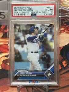 PSA10 2023 Topps Now FREDDIE FREEMAN Blue 49枚限定 Postseason カラーマッチ