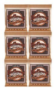 即決◆新品◆送料無料ERNIE BALL 2146 ×6 [12-54] Earthwood Medium Light Phosphor Bronze アコースティックギター弦/メール便