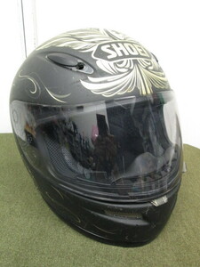 m8403 　SHOEI　フルフェイスヘルメット　Z-5　M　57cm　日本製　製造070329　2種　黒 ジャンク扱い　現状渡し