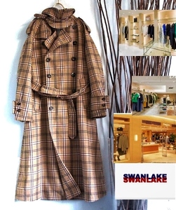 SWANLAKE/スワンレイク/BEAMS/別注総柄ウールトレンチ コート/¥57,200