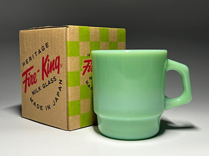 【瑞】ファイヤーキング FireKing MILK GLASSマグカップ　MADE IN JAPAN