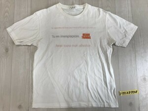 a.v.v HOMME アーベーベーオム メンズ リバースプリント 半袖Tシャツ M 白